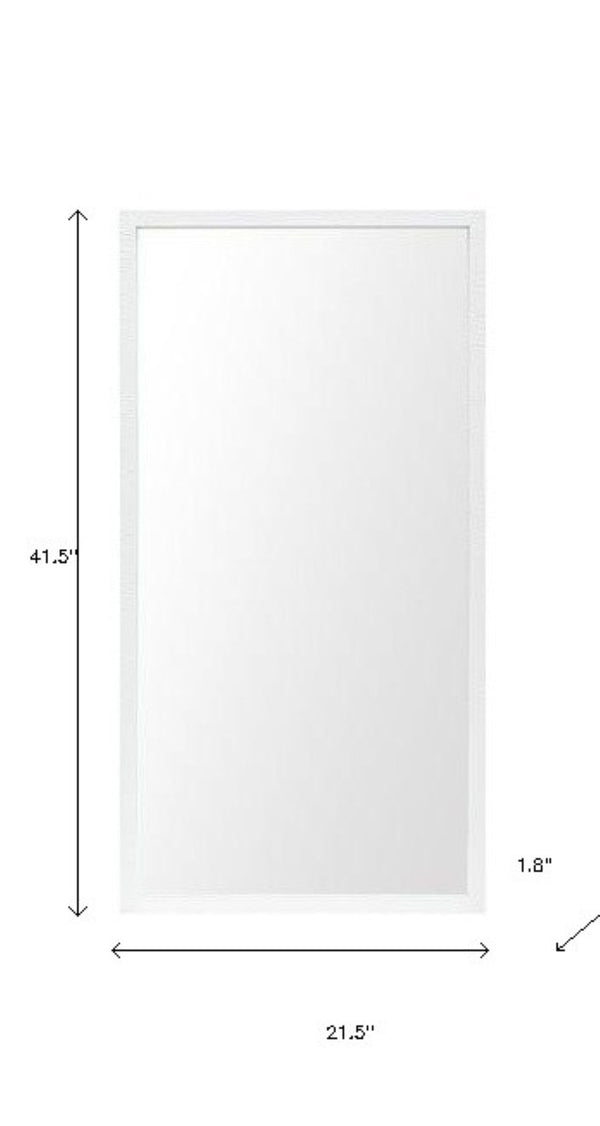 HomeRoots Rectangle White Accent Mirror - Modern Crisp Finish Frame for Bright, Stylish Home Décor Upgrade 380085