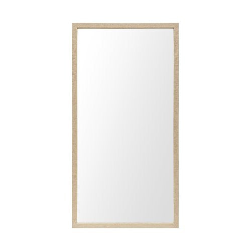 Homeroots Rectangle Natural Accent Mirror With Matte Finish Frame  Polystyrene Foam 380087