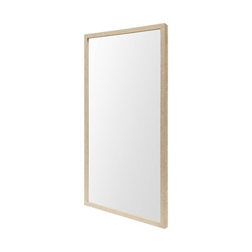 Homeroots Rectangle Natural Accent Mirror With Matte Finish Frame  Polystyrene Foam 380087