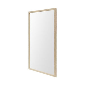 Homeroots Rectangle Natural Accent Mirror With Matte Finish Frame  Polystyrene Foam 380087