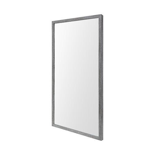 Homeroots Rectangle Grey Accent Mirror With Driftwood Quality Frame  Polystyrene Foam 380089