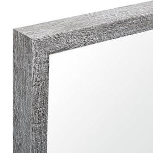 Homeroots Rectangle Grey Accent Mirror With Driftwood Quality Frame  Polystyrene Foam 380089