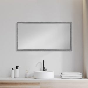 Homeroots Rectangle Grey Accent Mirror With Driftwood Quality Frame  Polystyrene Foam 380089