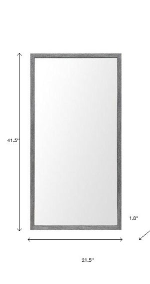 HomeRoots Rectangle Grey Accent Mirror - Driftwood-Style Frame for Industrial & Farmhouse Décor, 41.5" H x 21.5" W 380089