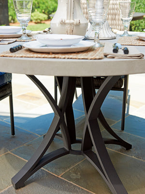 Lexington Tommy Bahama Outdoor 3900 Dining Table With Stylish Weatherstone Top And Durable Aluminum Base For Elegant Outdoor Spaces Driftwood Wood 3900-875c