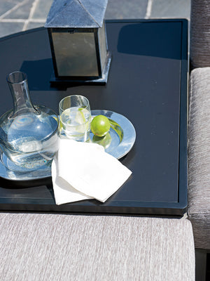 Lexington Tommy Bahama Outdoor 3800-951 Contemporary Corner Table For Outdoor Living - Perfect For Seating And Dining Spaces Gray Wood 3800-951