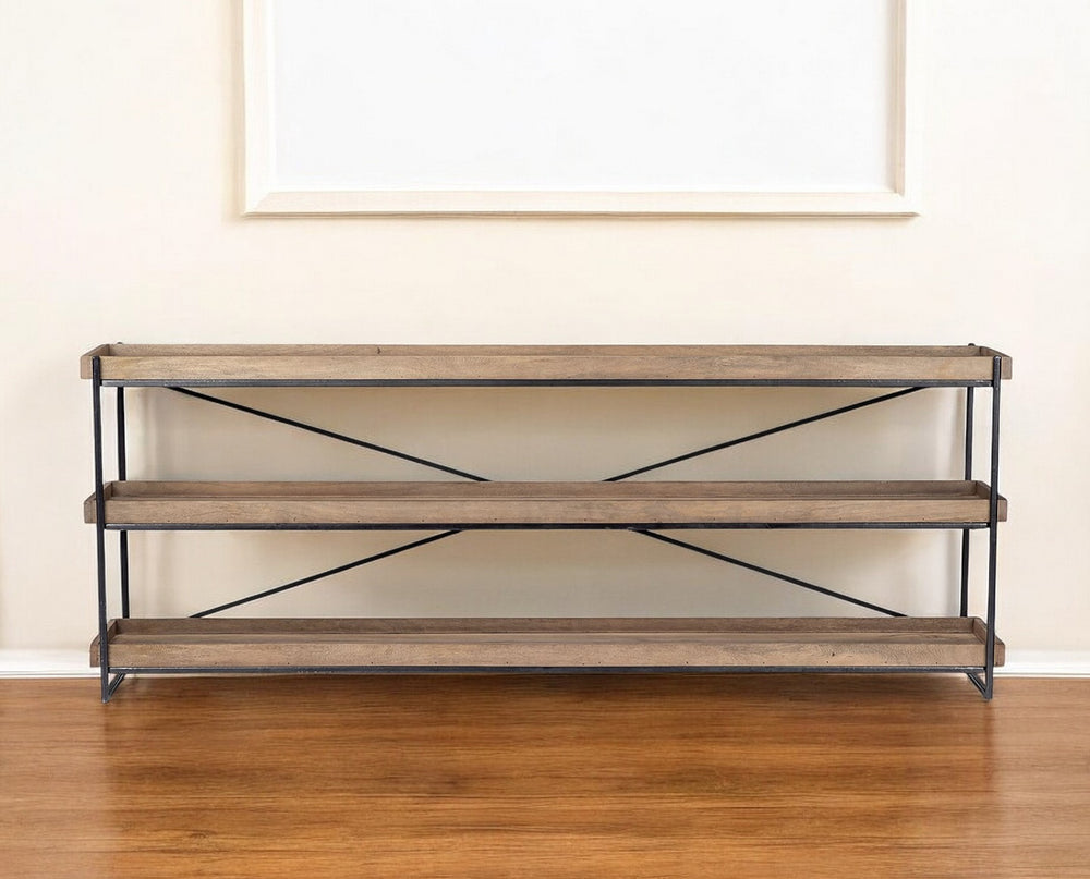 Homeroots 16" Brown Solid Wood Console Table   380194