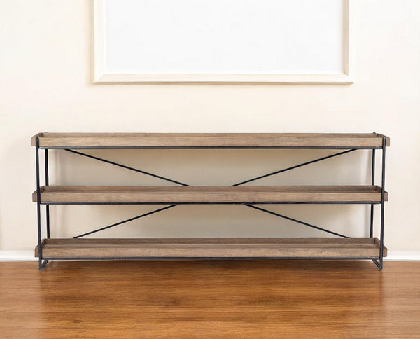 Homeroots 16" Brown Solid Wood Console Table   380194