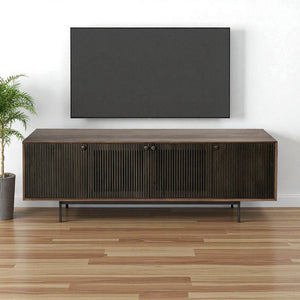 HomeRoots 20" Solid Wood Cabinet - Elegant Enclosed Storage TV Stand for Organized Living Room and Office 380197