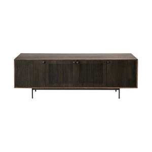 HomeRoots 20" Solid Wood Cabinet - Elegant Enclosed Storage TV Stand for Organized Living Room and Office 380197