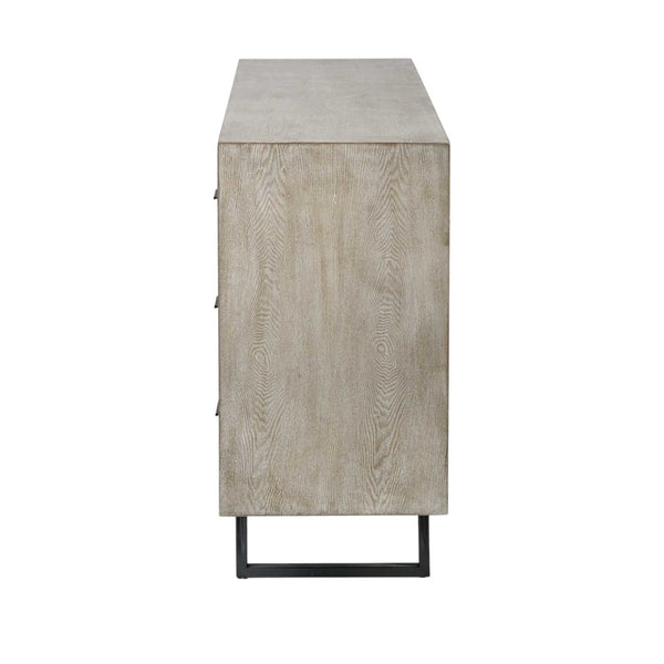 HomeRoots 70" Light Brown Nine-Drawer Sideboard - Stylish Solid Wood Storage for Modern & Rustic Interiors 380211