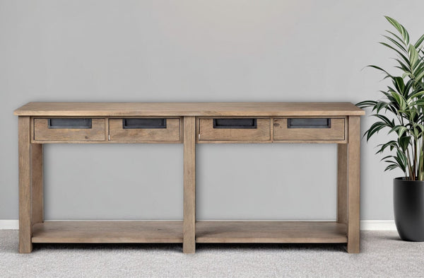 HomeRoots 72" Brown Solid Wood Console Table with Drawers - Stylish Storage Solution for Every Room 380220