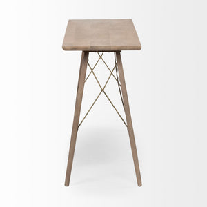 Homeroots 16" Brown Solid Wood Console Table   380221