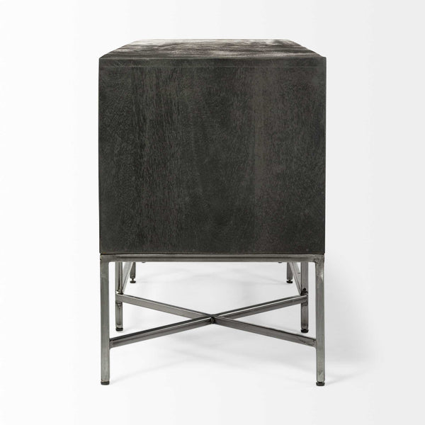 Homeroots 16" Dark Brown Solid Wood Console Table   380227