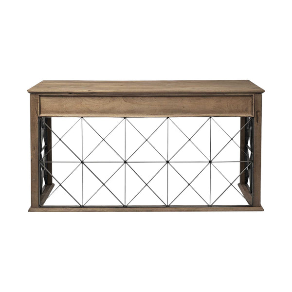 Homeroots 60" Solid Wood Enclosed And Open Storage Tv Stand  Solid Wood 380229