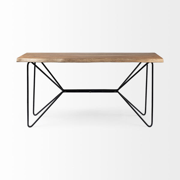 Homeroots 26" Brown And Black Writing Desk   380230