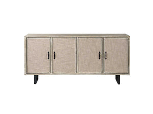 Homeroots 68" Light Brown Solid Wood Sideboard With Four Doors   380243