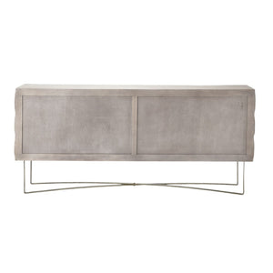 HomeRoots 72" Elegant Light Brown Solid Wood Sideboard with Four Doors, Perfect for Organized Storage & Style! 380257