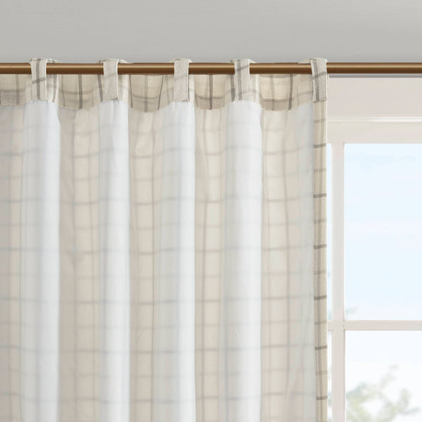 English Elm 1 Pcs 50X108" Cozy Plaid Curtain Panel With Fleece Lining For Insulation & Stylish Light Control B035P319832