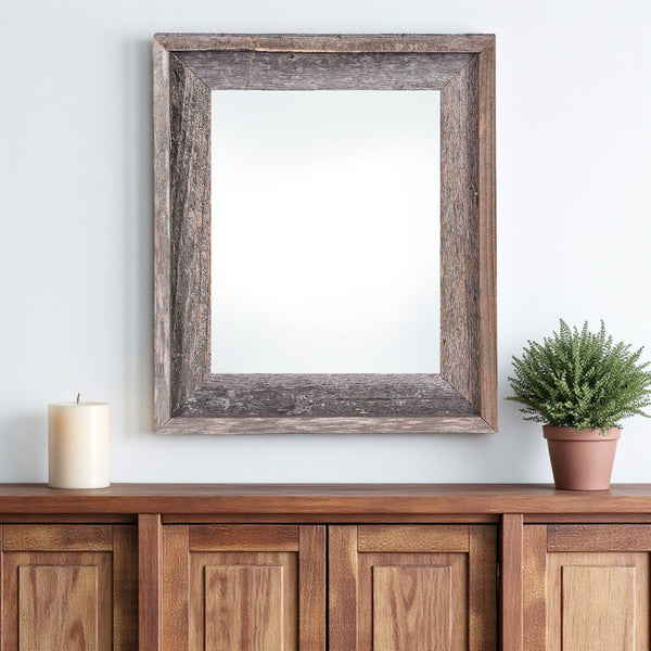 HomeRoots 24" x 36" Gray Solid Wood Picture Frame - Durable, Versatile Display for Artwork, Photos & More! 380261