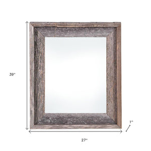 HomeRoots 24" x 36" Gray Solid Wood Picture Frame - Durable, Versatile Display for Artwork, Photos & More! 380261