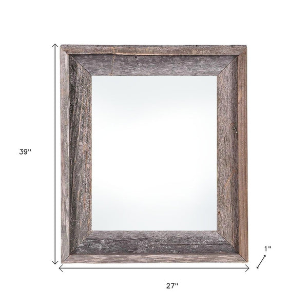 HomeRoots 24" x 36" Gray Solid Wood Picture Frame - Durable, Versatile Display for Artwork, Photos & More! 380261