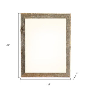 HomeRoots 24" Gray Solid Wood Picture Frame – Stylish 24x36 Hanging Display for Photos & Artwork, Versatile Decor 380262