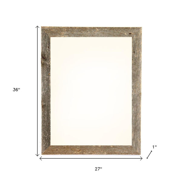 HomeRoots 24" Gray Solid Wood Picture Frame – Stylish 24x36 Hanging Display for Photos & Artwork, Versatile Decor 380262