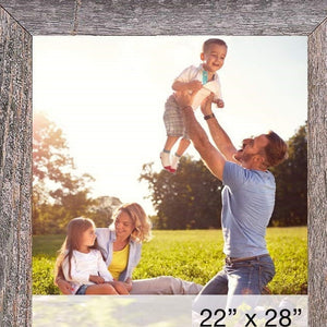 Homeroots 22x28 Natural Weathered Grey Picture Frame With Plexiglass Holder   380263