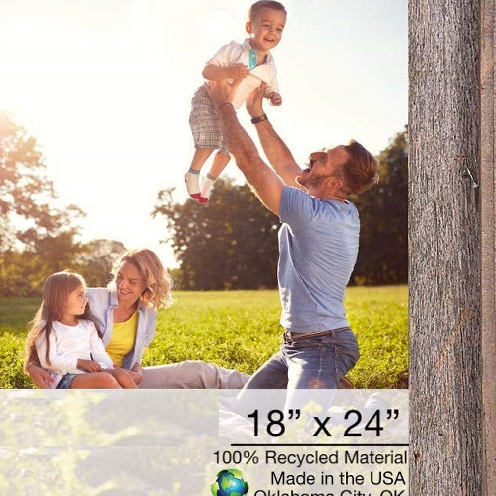 Homeroots 18x24 Natural Weathered Grey Picture Frame With Plexiglass Holder   380268