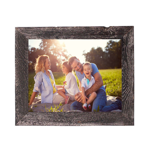 Homeroots 24x36 Rustic Smoky Black Picture Frame With Plexiglass Holder   380271