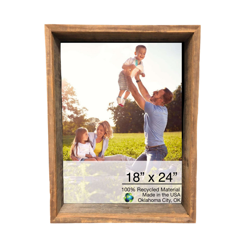 Homeroots 16x20 Rustic Handmade Picture Frame In Weathered Grey - Perfect For Your Beautiful Photos!   380273
