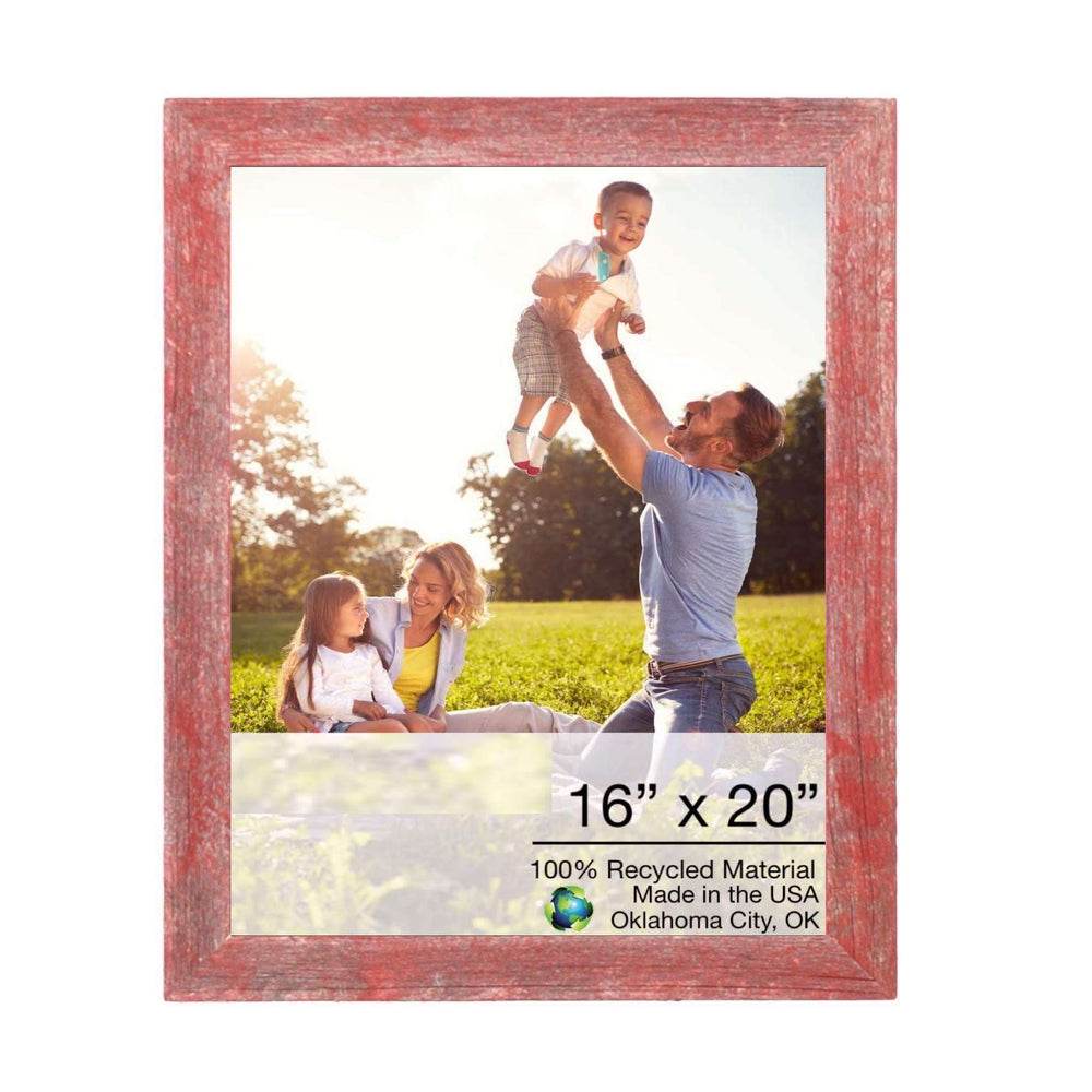 Homeroots 16x20 Rustic Red Picture Frame   380276
