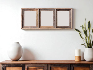 HomeRoots 8" x 10" Gray Distressed Solid Wood Collage Frame - Rustic Decor for Cherished Memories & Photos 380291
