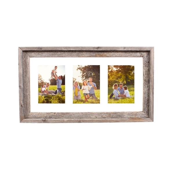 Homeroots 3 5x7 Rustic White Picture Frame With Plexiglass Holder   380300
