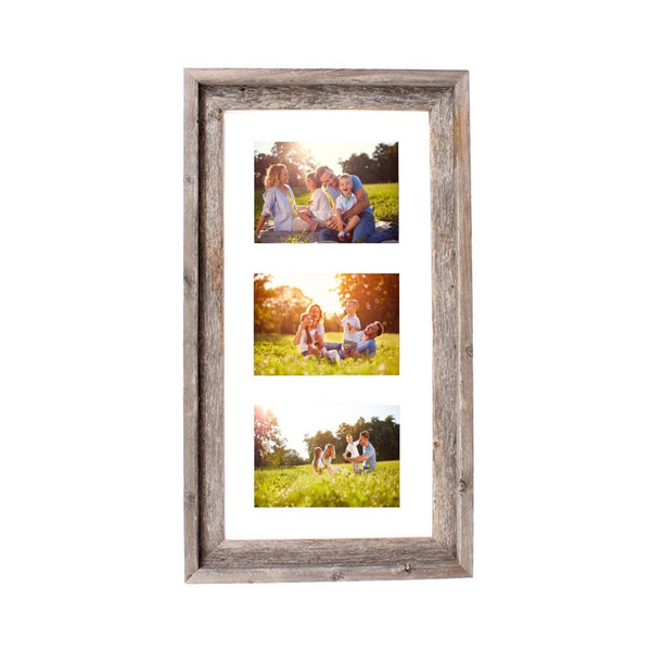 Homeroots 3 5x7 Rustic White Picture Frame With Plexiglass Holder   380300