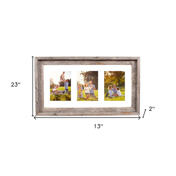 Homeroots 3 5x7 Rustic White Picture Frame With Plexiglass Holder   380300