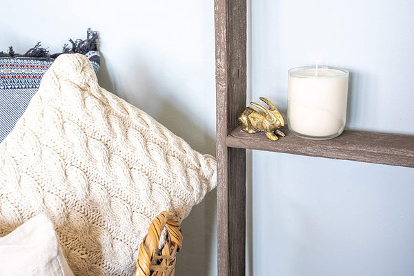 Homeroots 5 Step Rustic Wood Ladder Shelf  Wood 380323