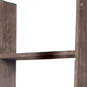 Homeroots 5 Step Rustic Wood Ladder Shelf  Wood 380323
