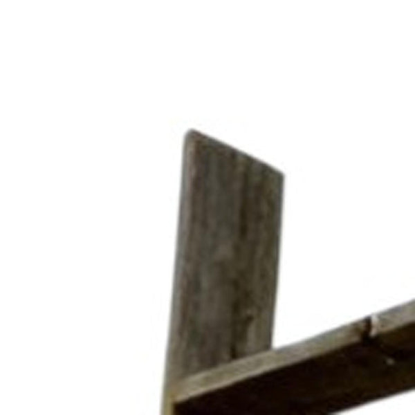 HomeRoots 60" Rustic Five-Step Ladder Shelf - Handcrafted Reclaimed Wood Display for Eco-Friendly Home Décor 380325