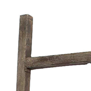 Homeroots 5 Step Rustic Espresso Gray Wood Ladder Shelf  Wood 380328