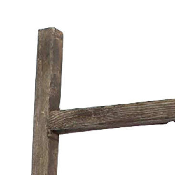 Homeroots 5 Step Rustic Espresso Gray Wood Ladder Shelf  Wood 380328