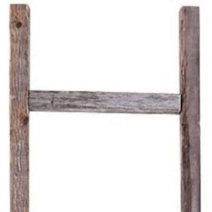 HomeRoots 72" Rustic Seven-Step Wood Ladder Shelf - Eco-Friendly, Handcrafted Display for Any Room's Charm! 380332