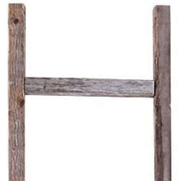 HomeRoots 72" Rustic Seven-Step Wood Ladder Shelf - Eco-Friendly, Handcrafted Display for Any Room's Charm! 380332