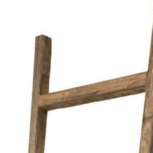 Homeroots 6 Step Rustic Weathered Grey Wood Ladder Shelf  Wood 380334