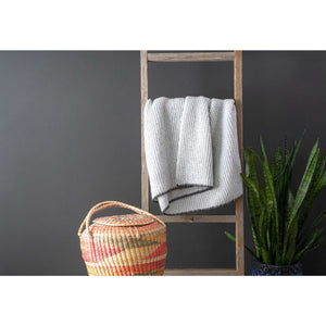 Homeroots 6 Step Rustic Weathered Grey Wood Ladder Shelf  Wood 380338