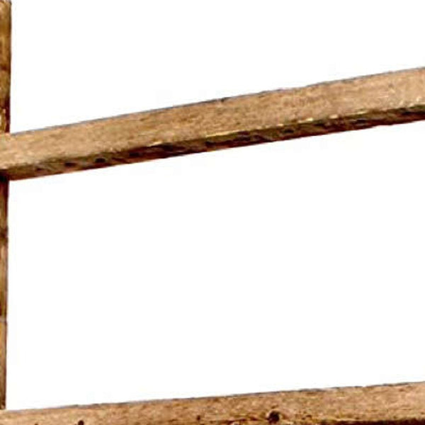Homeroots 6 Step Rustic Weathered Grey Wood Ladder Shelf  Wood 380338