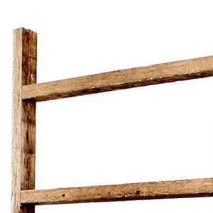 Homeroots 6 Step Rustic Weathered Grey Wood Ladder Shelf  Wood 380338