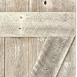 Homeroots Set Of Two Rustic Weathered Grey Wood Decorative Window Shutters  Wood 380349
