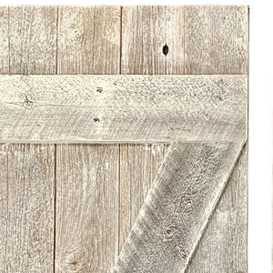 Homeroots Set Of Two Rustic Weathered Grey Wood Decorative Window Shutters  Wood 380349